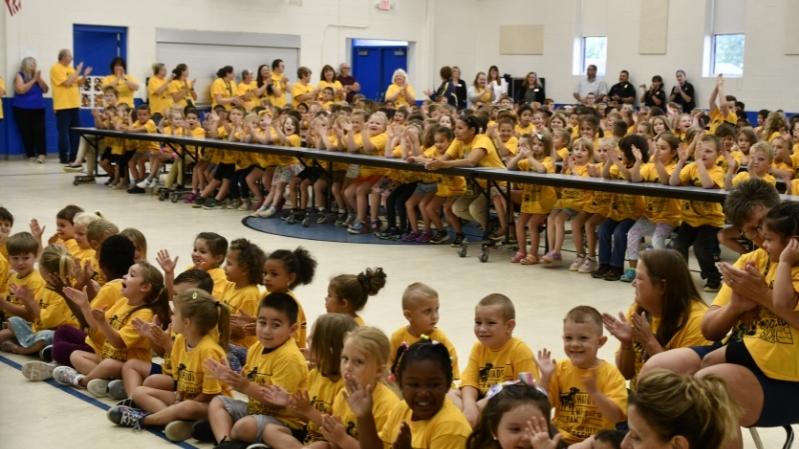 Students at Moorefield Elementary Pup Rally