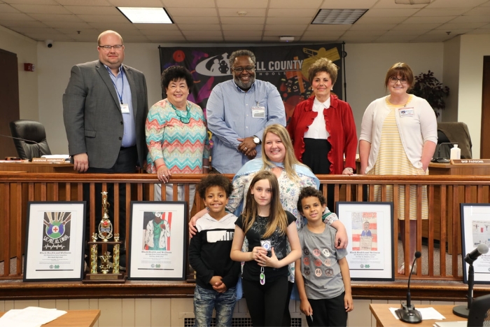 Communities In Schools Students with Cabell County Schools Staff at an art competition